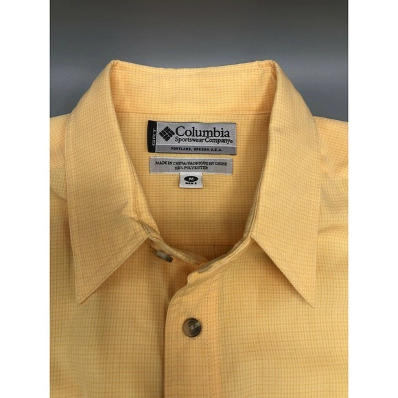 Columbia GRT Men Checker Button Outdoor Shirt MED - Picture 2 of 12